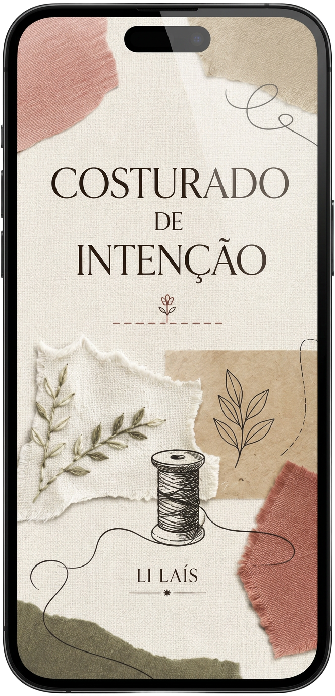 Capa do e-book Costurado de Intenção em celular, tablet e computador